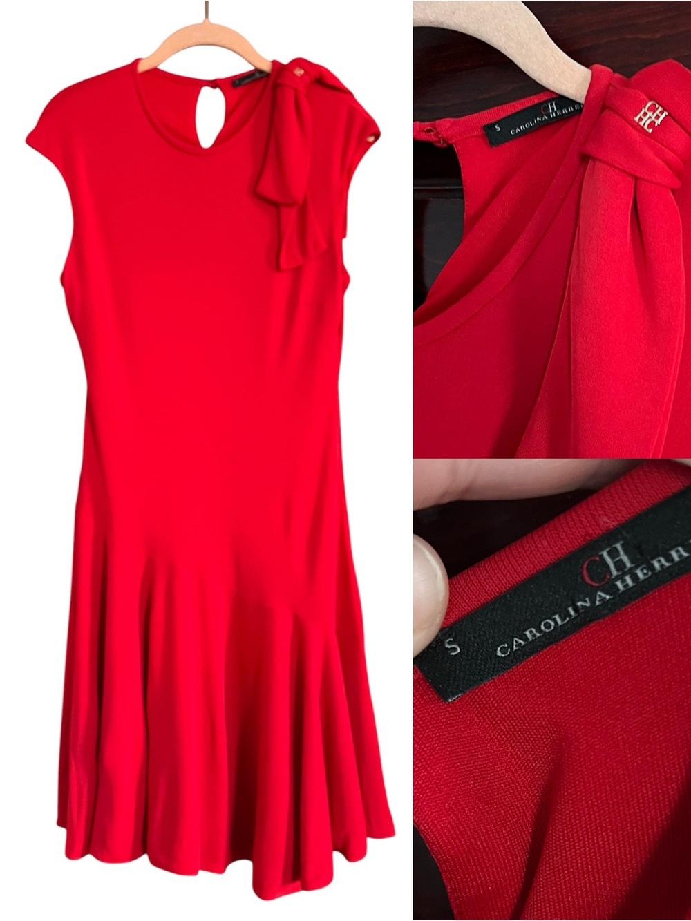 Carolina Herrera Women’s Drop Waist Red Dress size Small